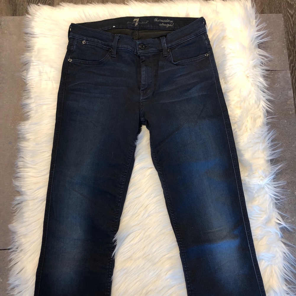 5[7ForAllMankind] The Modern Straight dark denim - Picture 3 of 6